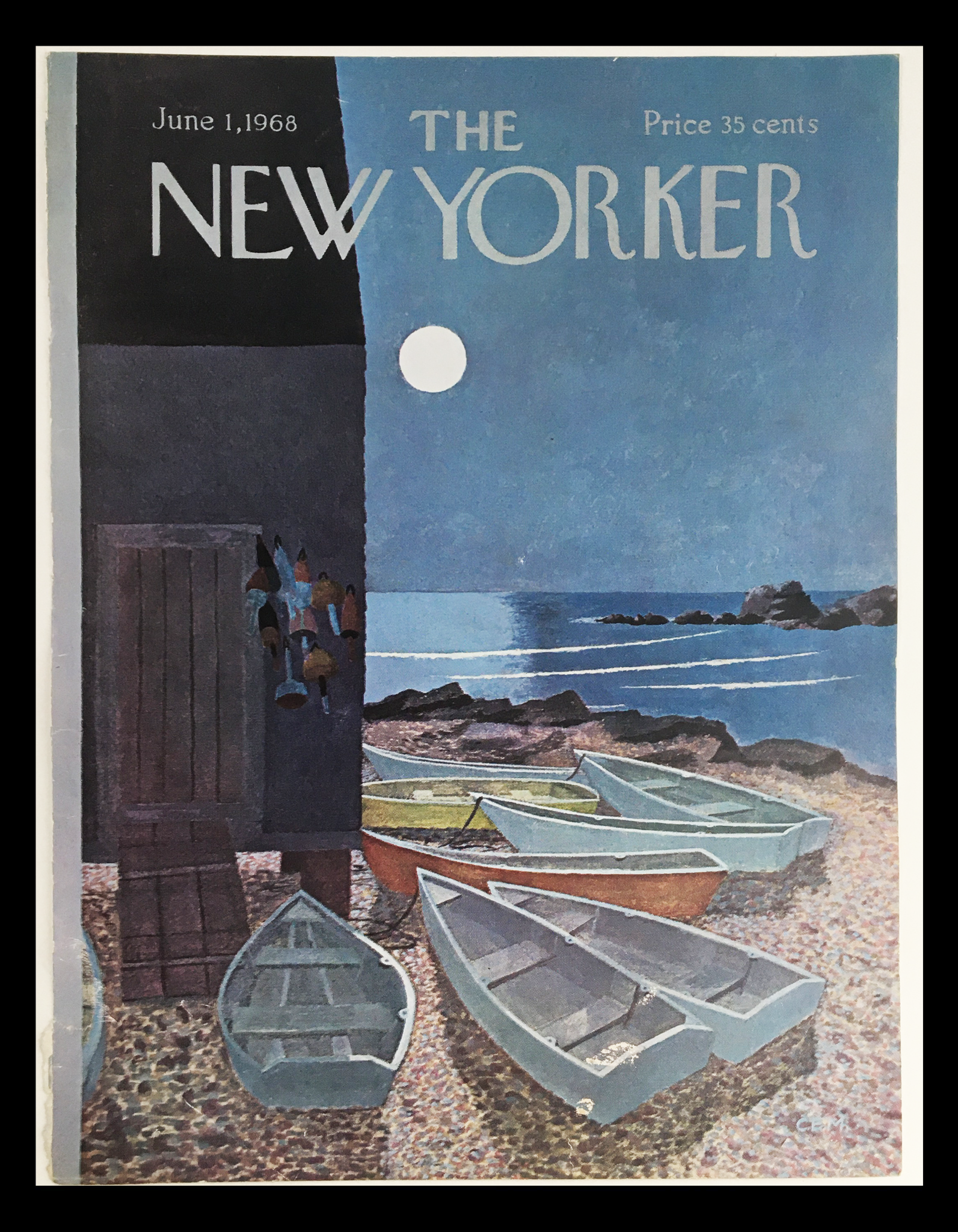 COVER ONLY The New Yorker June 1 1968 Full Cover Theme by Charles E. Martin