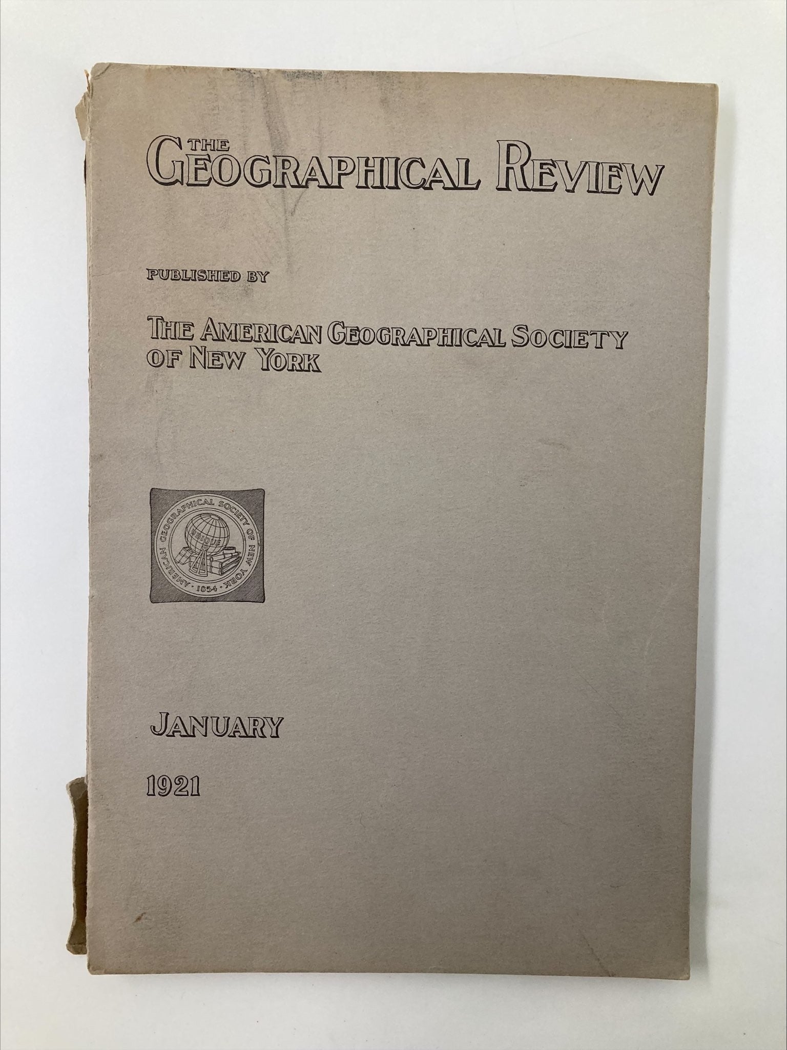 The Geographical Review by The American Geographical Society January 1921