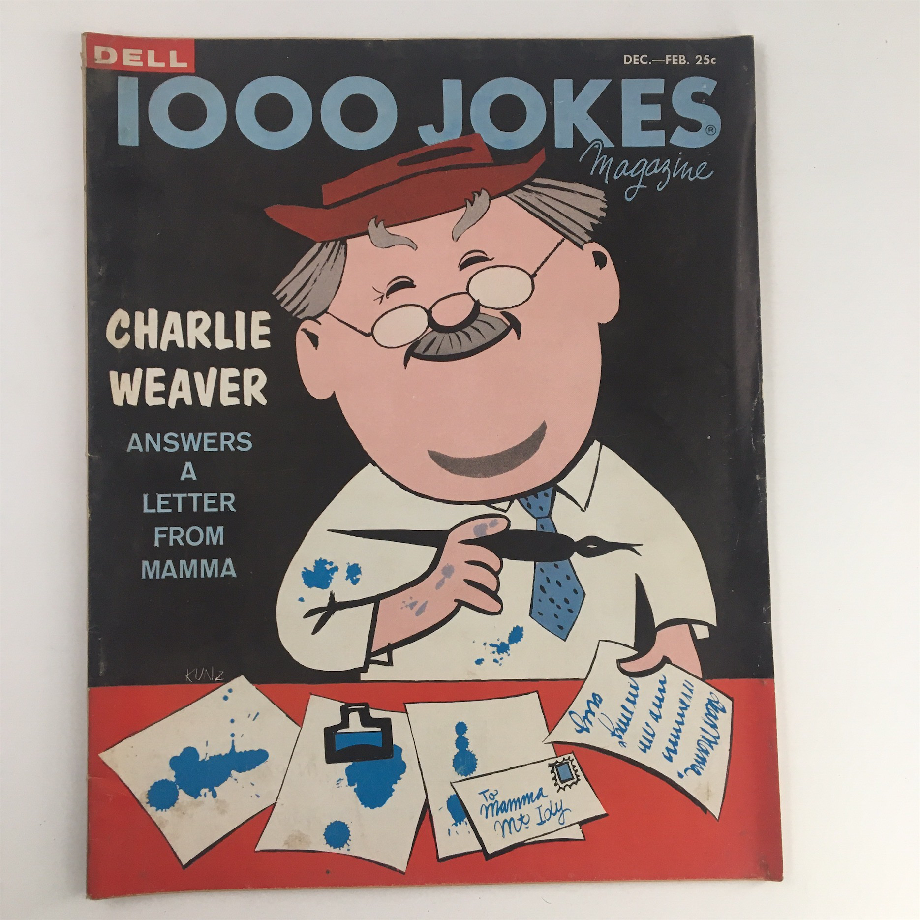 Dell 1000 Jokes Magazine December 1960 Cliff Arquette as Charlie Weaver No Label