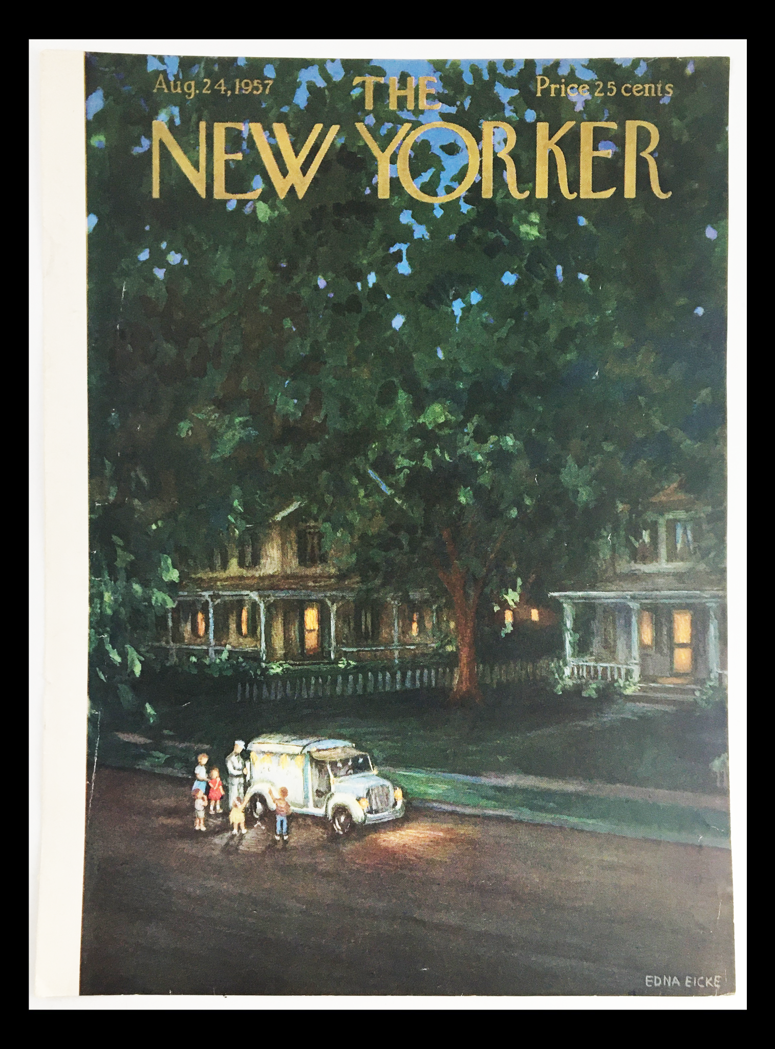 COVER ONLY The New Yorker August 24 1957 Full Cover Theme by Edna Eicke