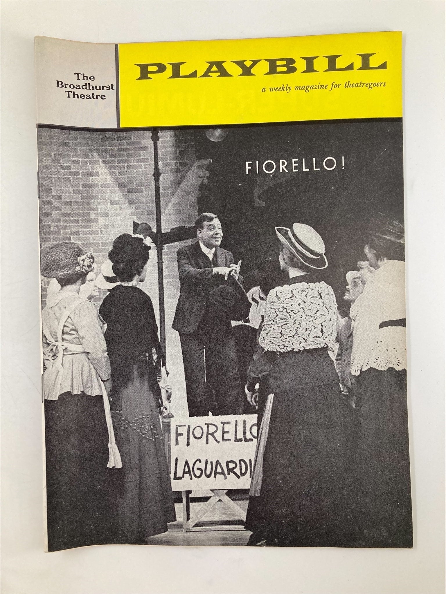 1961 Playbill The Broadhurst Theatre Tom Bosley, Patricia Wilson in Fiorello!