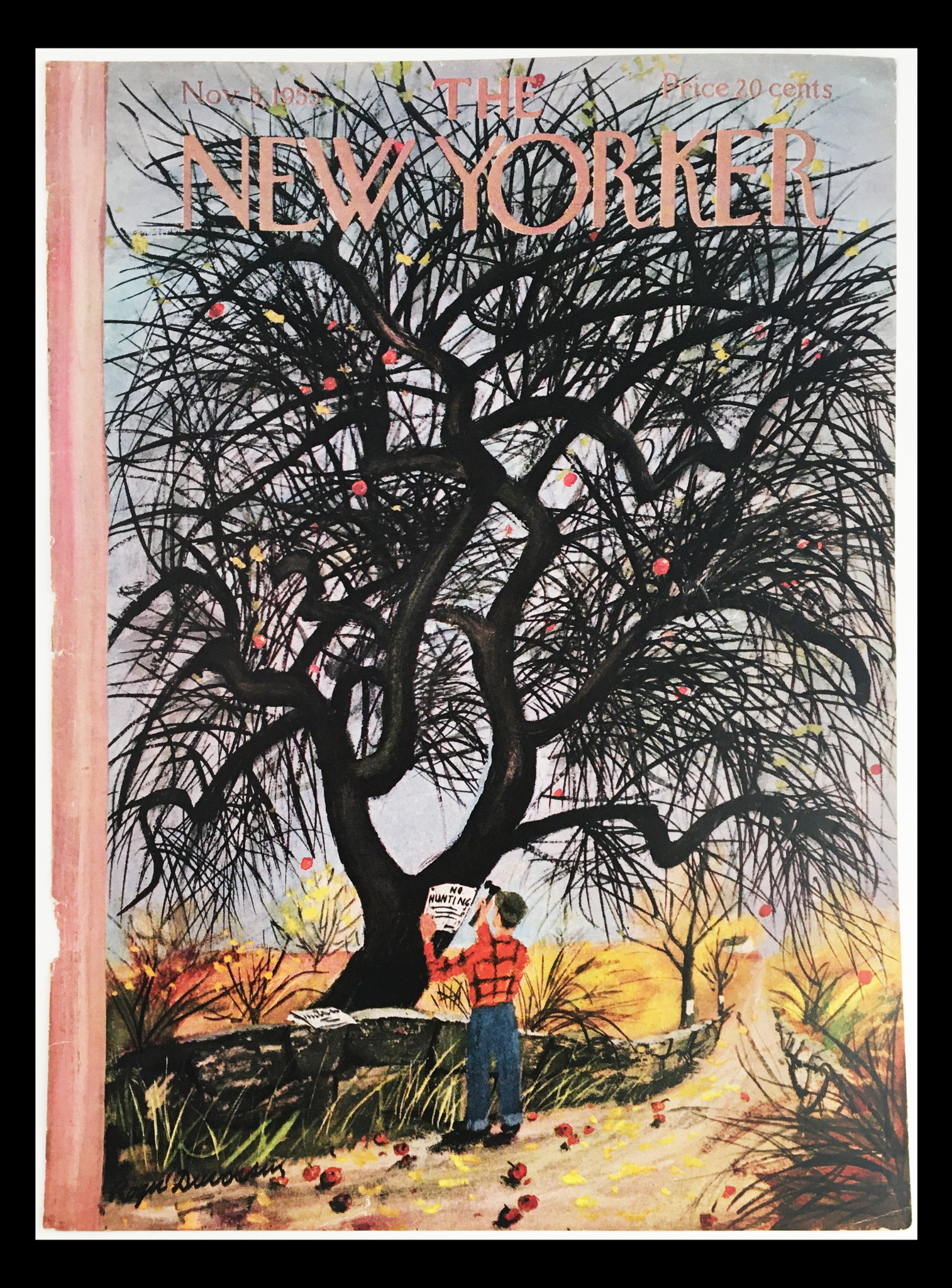 COVER ONLY The New Yorker November 5 1955 Full Cover Theme by Roger Duvoisin