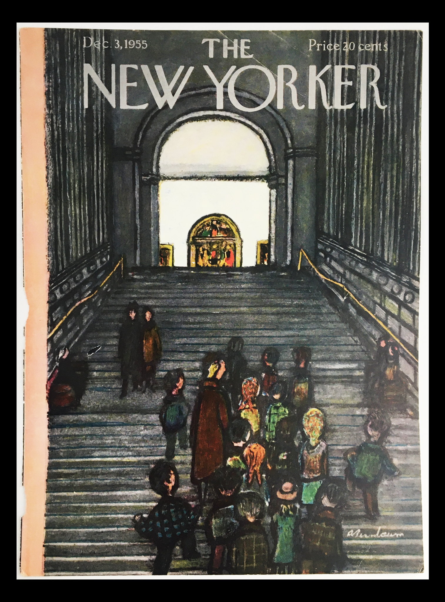 COVER ONLY The New Yorker December 3 1955 Full Cover Theme by Abe Birnbaum