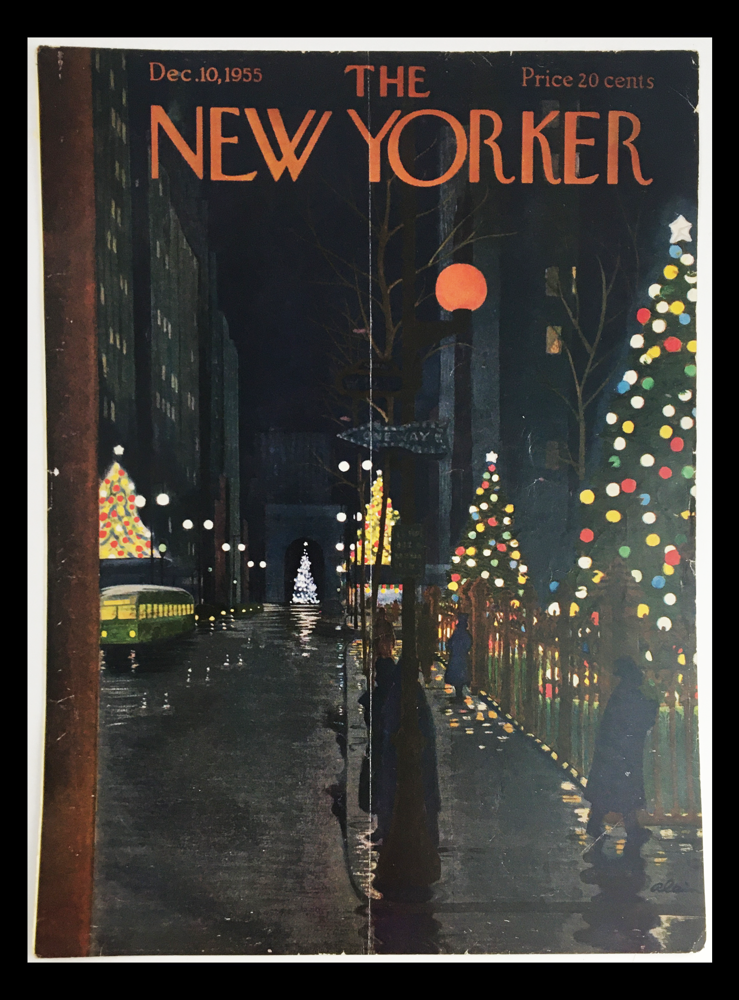 COVER ONLY The New Yorker December 10 1955 Full Cover Theme by Alain