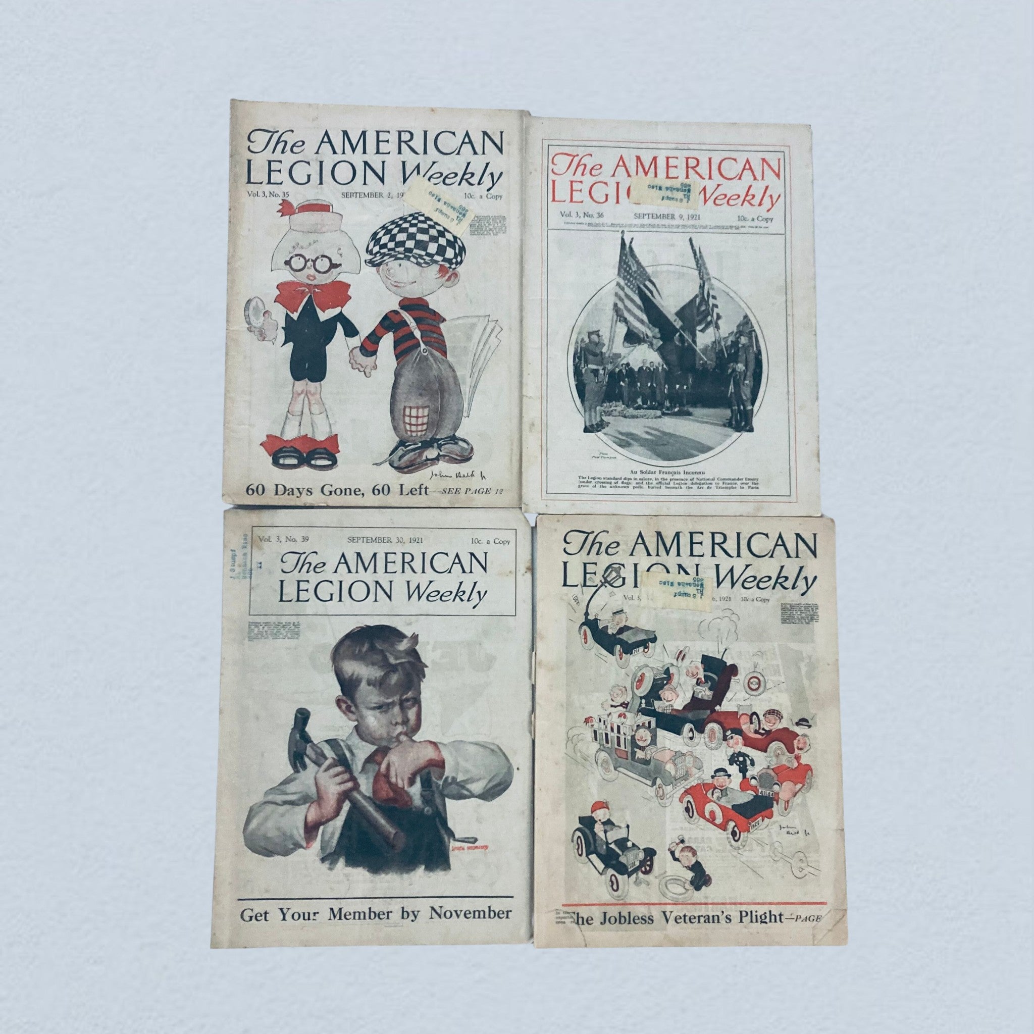 Lot of 40 VTG The American Legion Weekly Magazine January, December 1921