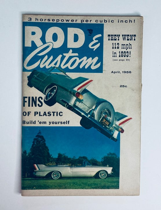 VTG Rod & Custom Magazine April 1956 Vol 3 No. 12 Fins of Plastic No Label