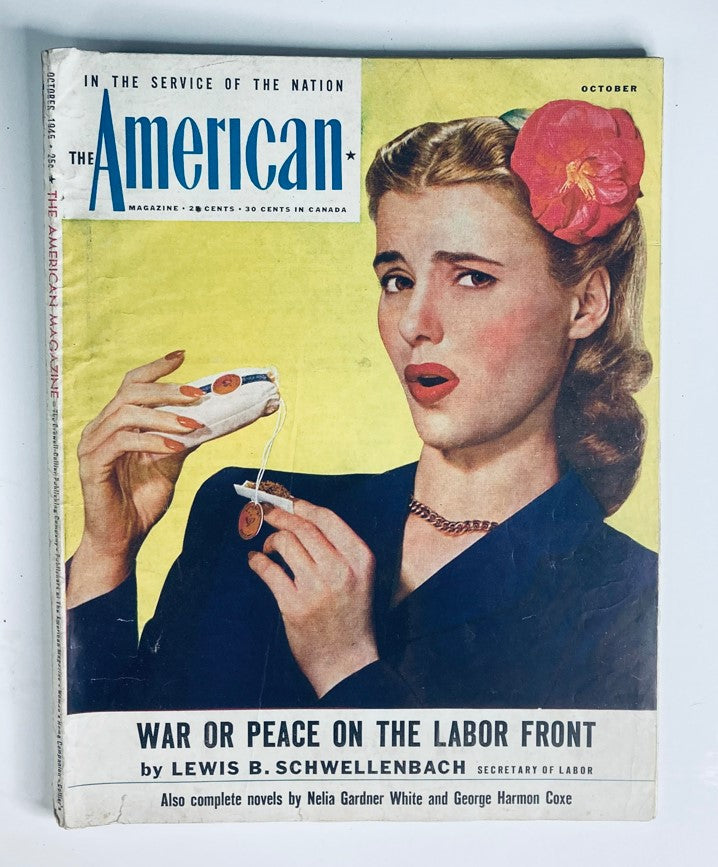 VTG The American Magazine October 1945 Vol 140 #4 Francine Counihan No Label