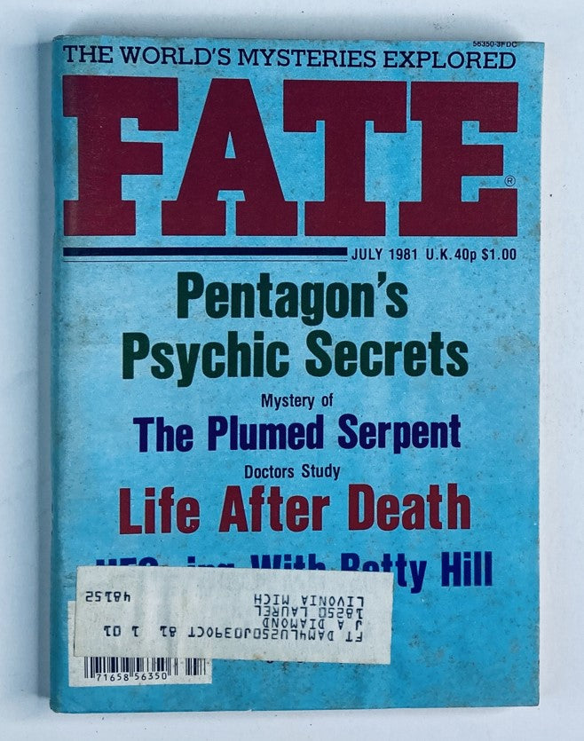 VTG Fate Magazine July 1981 Vol 34 No. 7 Pentagon's Psychic Secrets