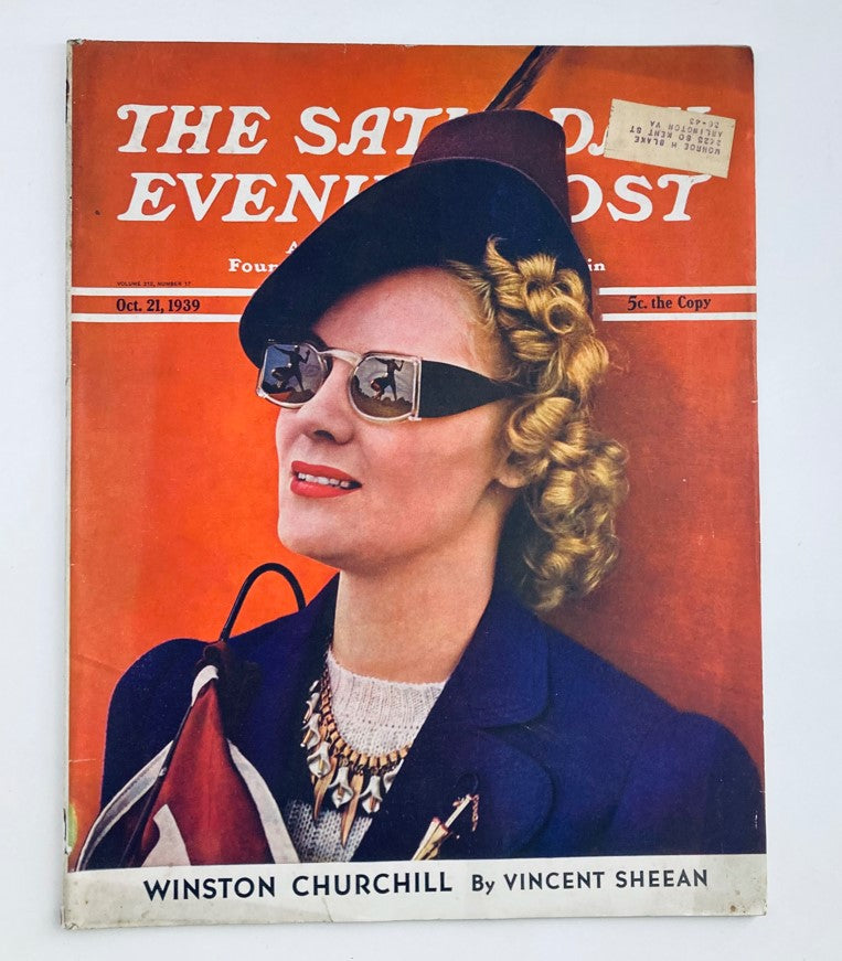 The Saturday Evening Post Magazine October 21 1939 Winston Churchill