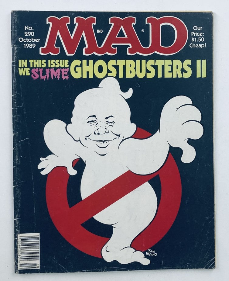 Mad Magazine October 1989 No. 290 Ghostbusters II 4.0 VG Very Good No Label