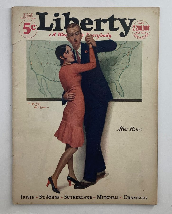 VTG Liberty Magazine November 30 1929 Vol 6 No. 47 After Hours No Label