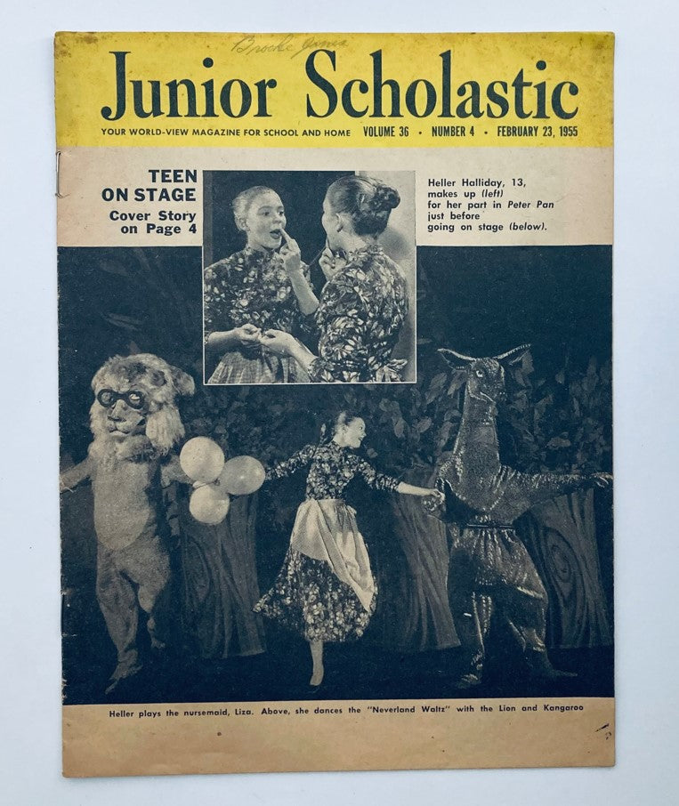 VTG Junior Scholastic Magazine February 23 1955 Heller Halliday No Label