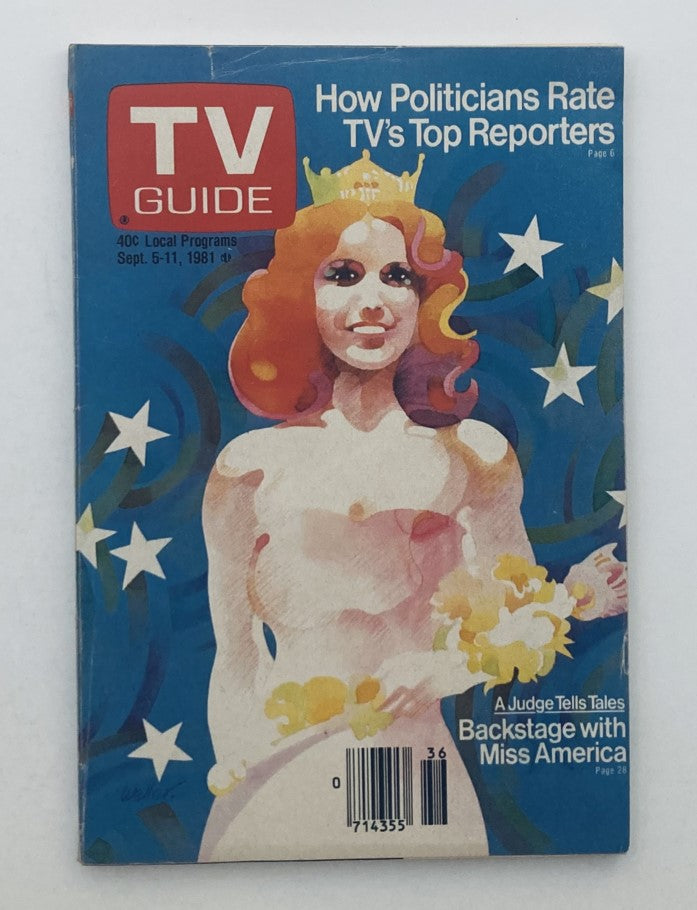 TV Guide Magazine September 5 1981 Miss America Nashville Ed. No Label