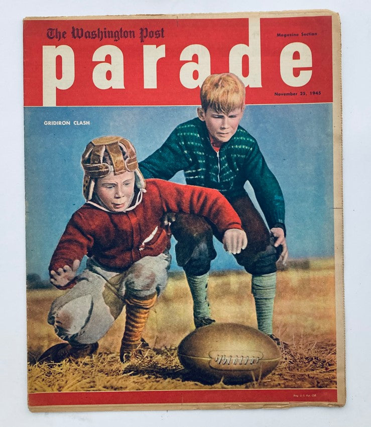 Parade Newspaper Magazine WA Post November 25 1945 Gridiron Clash No Label