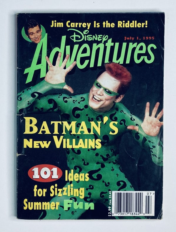 Disney Adventures Magazine July 1 1995 Jim Carrey is the Riddler No Label