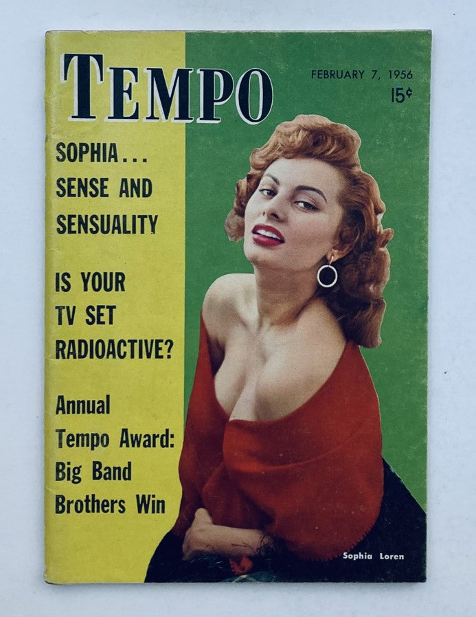 VTG Tempo Magazine February 7 1956 Vol 6 No. 3 Sophia Loren No Label