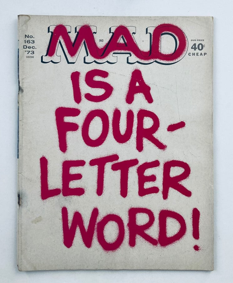 Mad Magazine December 1973 No. 163 The Cloods of '44 6.0 FN Fine No Label