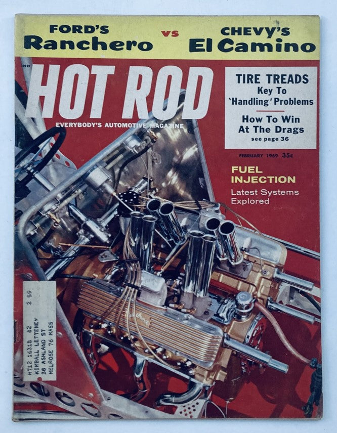 VTG Hot Rod Magazine February 1959 Vol 12 No. 2 Ford Ranchero vs Chevy El Camino