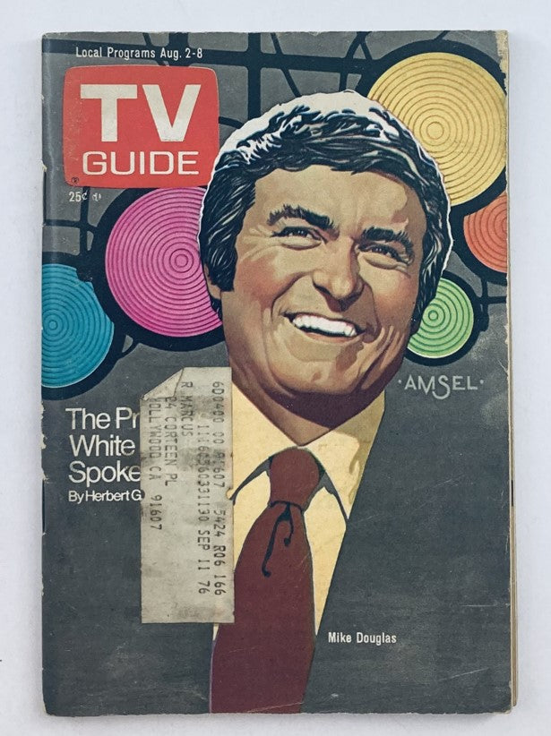 TV Guide Magazine August 2 1975 #1166 Mike Douglas LA Metro Ed.