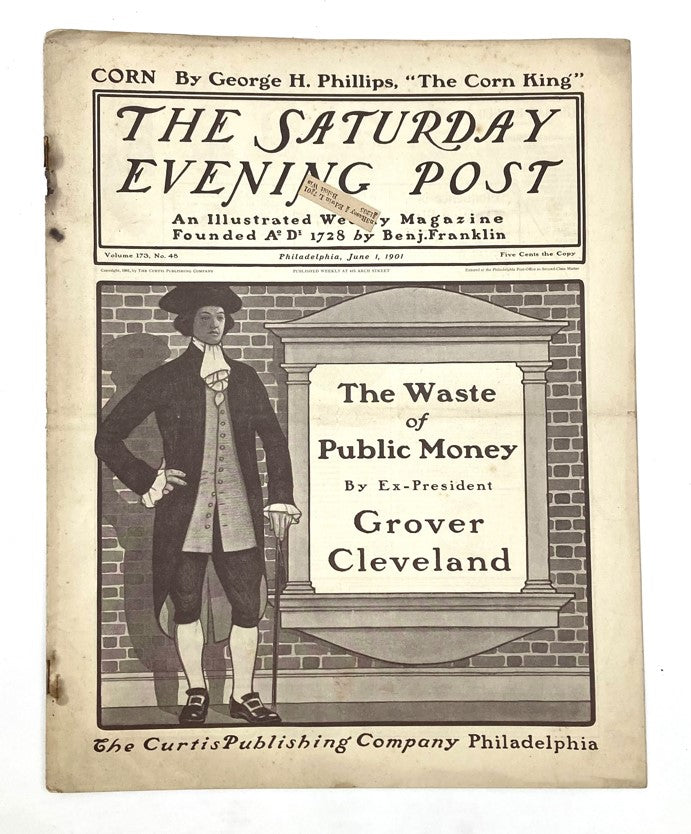 Saturday Evening Post Magazine Illustrated Cover June 1 1901 Waste Public Money