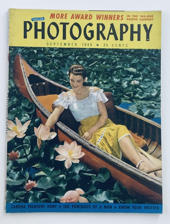 VTG Popular Photography Magazine September 1948 Camera Treasure Hunt VG No Label