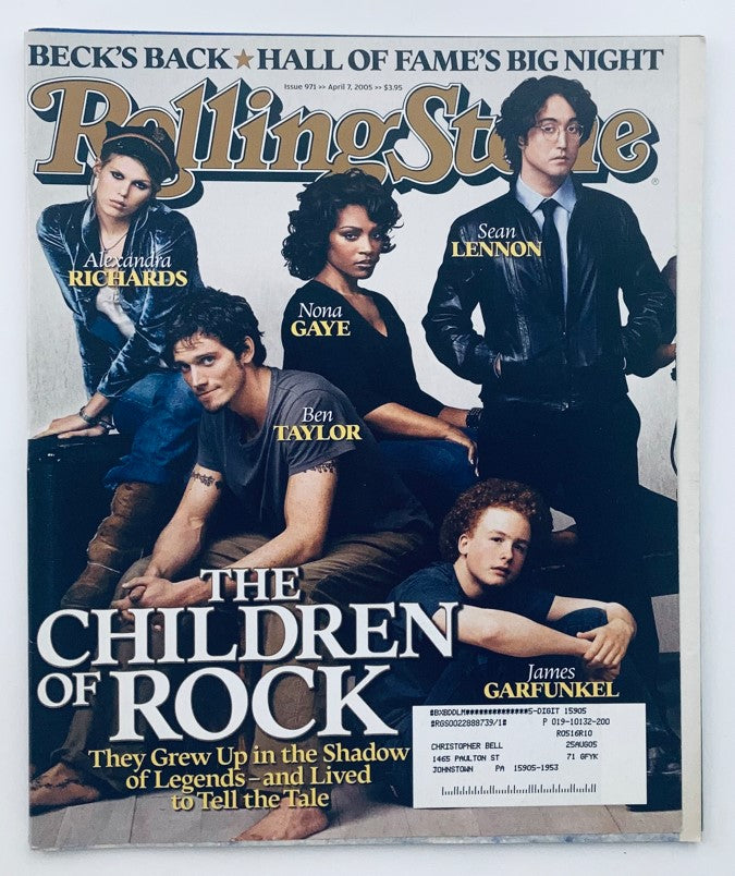 Rolling Stone Magazine April 7 2005 Issue 971 The Children of Rock Sean Lennon