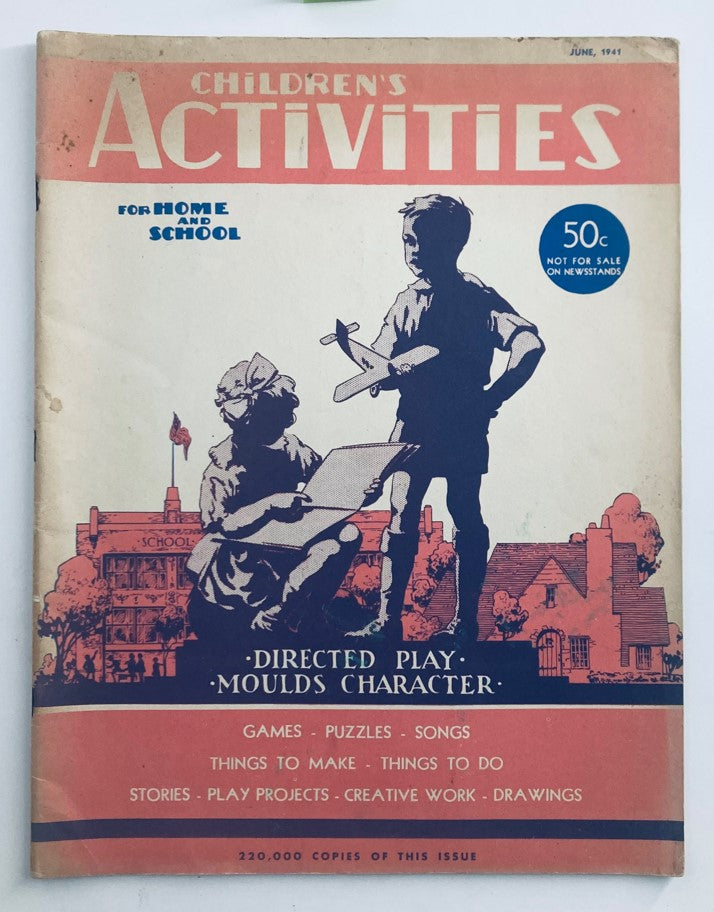 Children's Activities for Home and School June 1941 A Sailboat Picture No Label