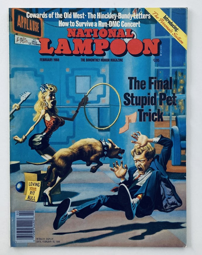 Vtg National Lampoon Magazine February 1988 Featuring The Final Stupid Pet Trick - No Label