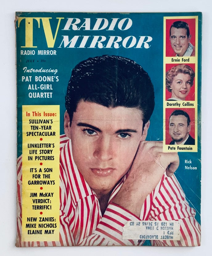 TV Radio Mirror Magazine July 1958 Vol 50 No. 2 Rick Nelson, Ernie Ford