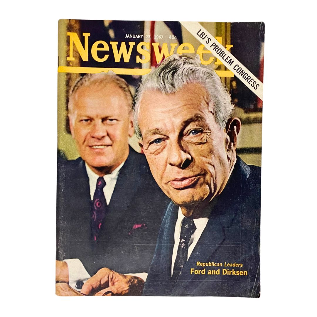 VTG Newsweek Magazine January 23 1967 Gerald Ford & Everett Dirksen No Label