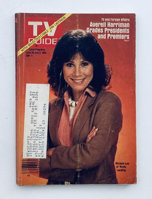 TV Guide Magazine from June 26, 1982 featuring Michelle Lee on the cover, promoting Hartford-New Haven edition.