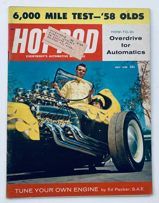 VTG Hot Rod Magazine July 1958 Vol 11 No. 7 Tune Your Own Engine