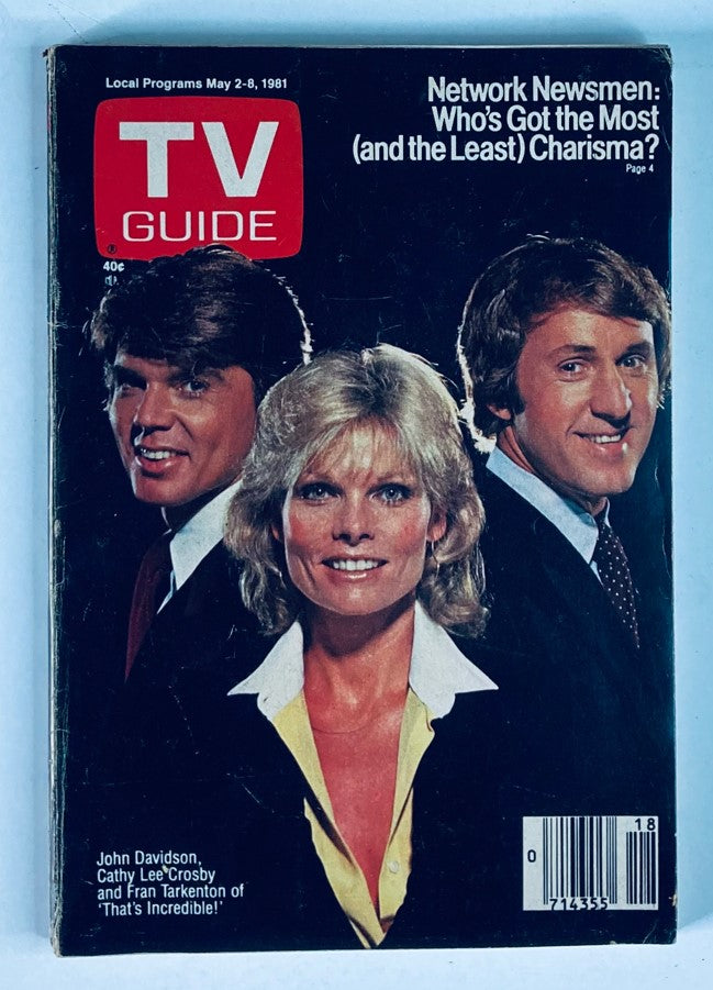 TV Guide Magazine May 2 1981 #1466 John Davidson Nashville Ed. No Label