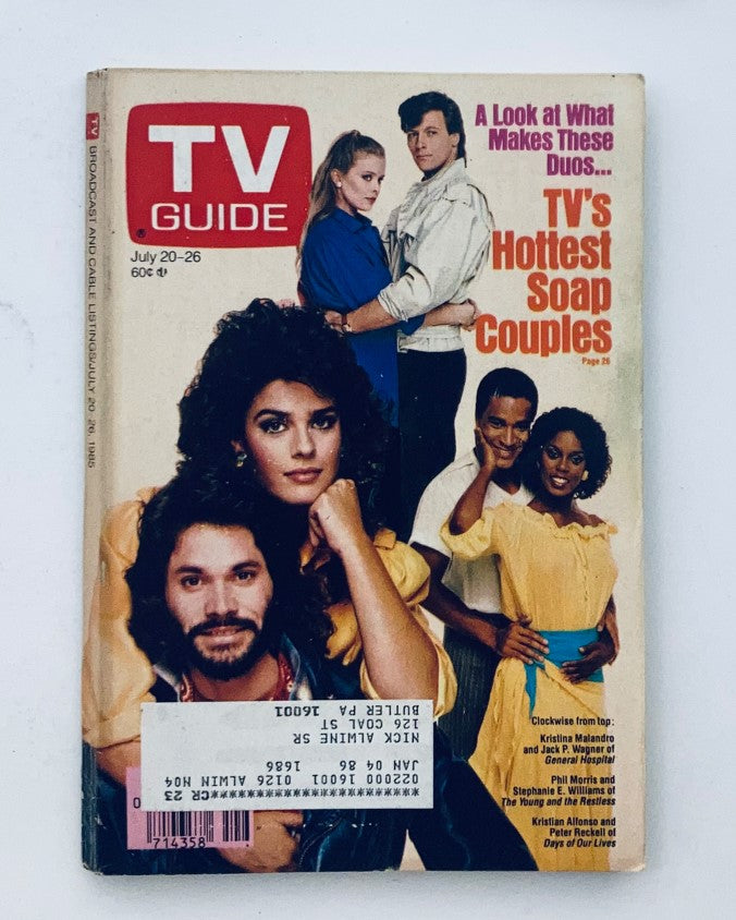 TV Guide Magazine July 20 1985 Kristina Malandro Pittsburgh Metro Ed.