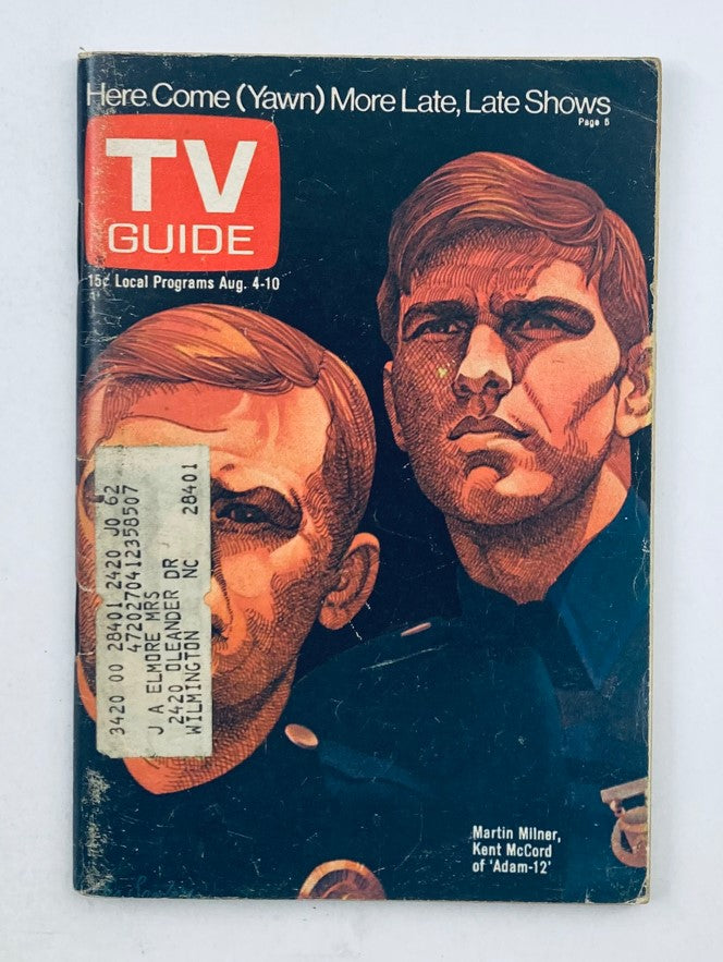 TV Guide Magazine August 4 1973 #562 Martin Milner Northern Carolina Ed.