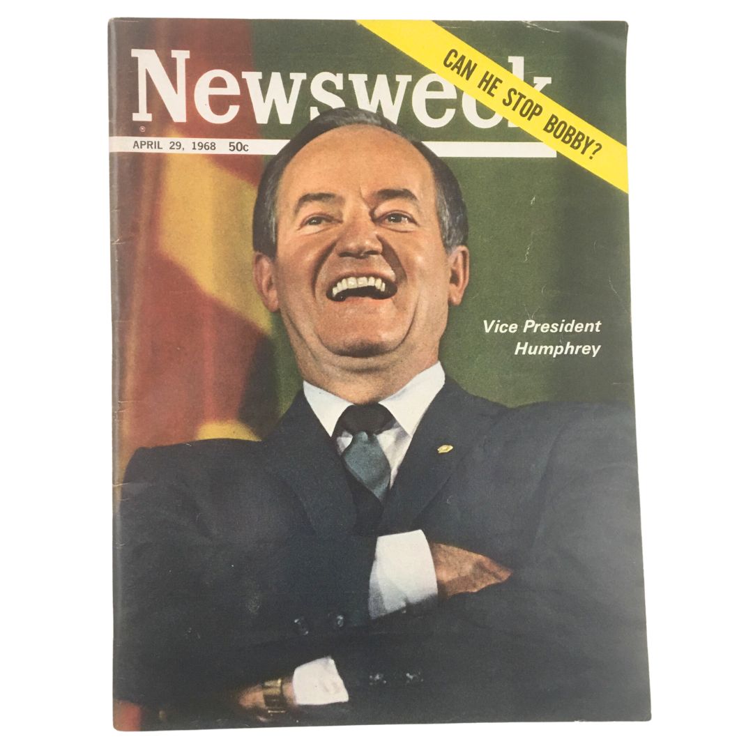 Newsweek Magazine April 29 1968 Vice President Hubert Humphrey No Label