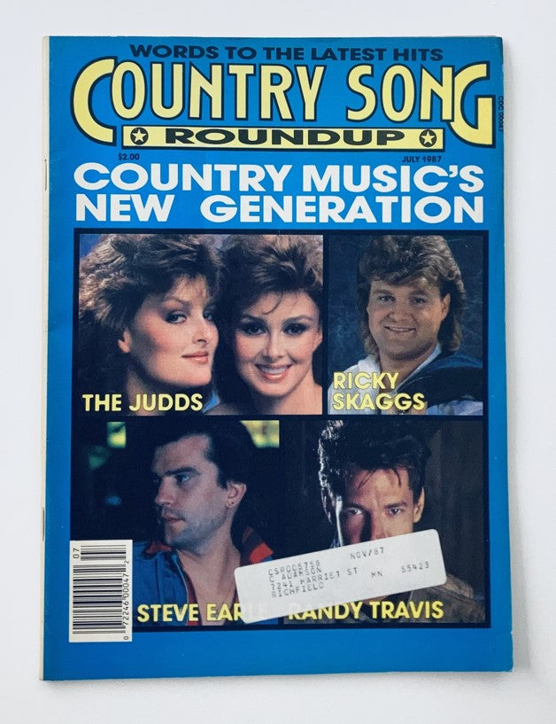 VTG Country Song Roundup Magazine July 1987 The Judds and Ricky Skaggs