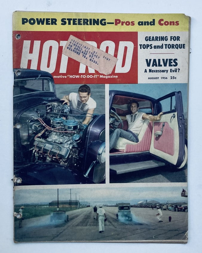 VTG Hot Rod Magazine August 1956 Vol 9 No. 8 Gearing for Tops and Torque