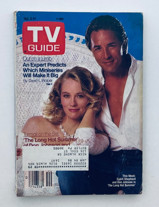 TV Guide Magazine October 5 1985 Don Johnson, Cybill Shepherd Pittsburgh Ed.