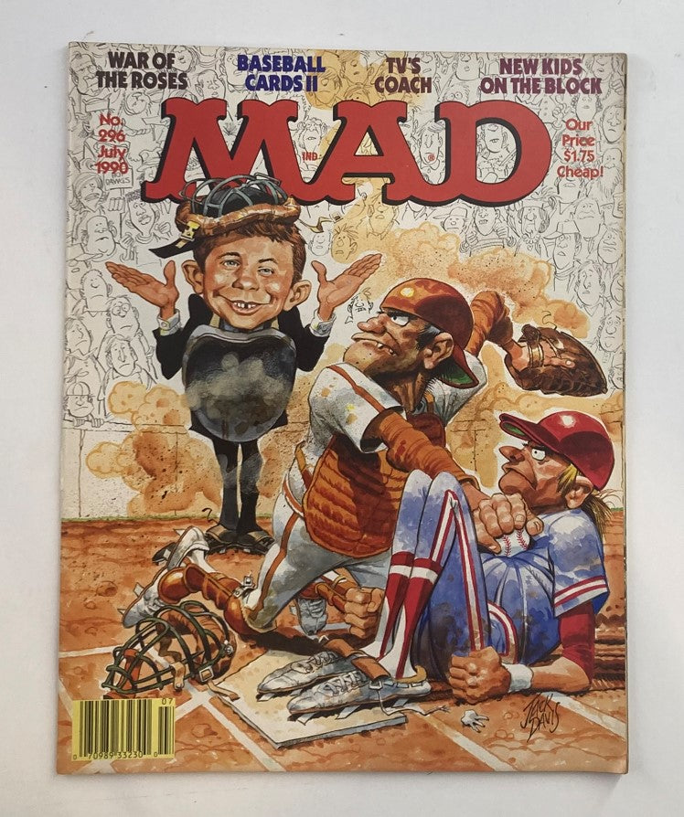 Mad Magazine July 1990 No. 296 Baseball Cards II 4.0 VG Very Good No Label