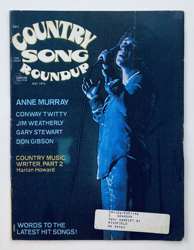 VTG Country Song Roundup Magazine July 1975 Anne Murray & Conway Twitty