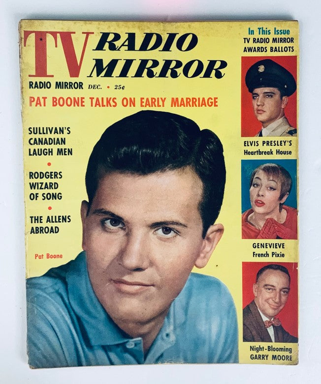 VTG TV Radio Mirror Magazine December 1958 Vol 51 No. 1 Pat Boone No Label