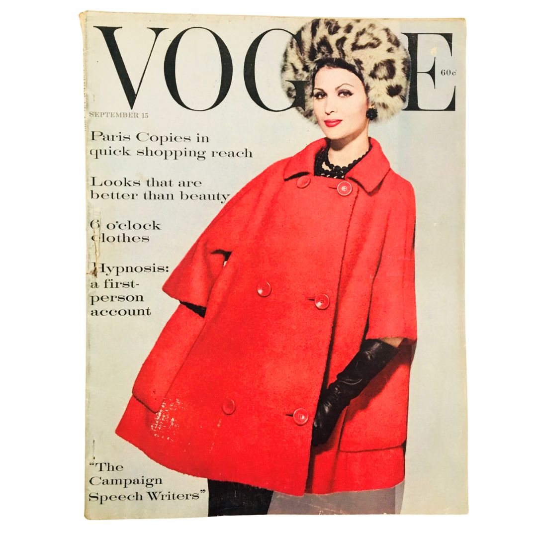 VTG Vogue Magazine September 15 1960 Looks That Are Better Than Beauty No Label