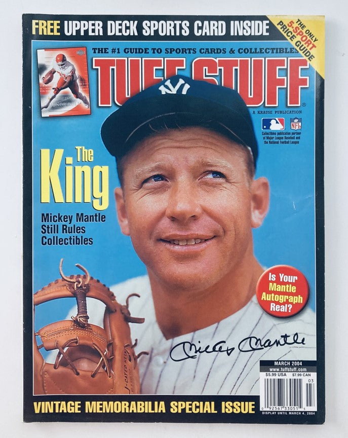 Tuff Stuff Magazine March 2004 Vol 20 No. 11 MLB The King Mickey Mantle No Label