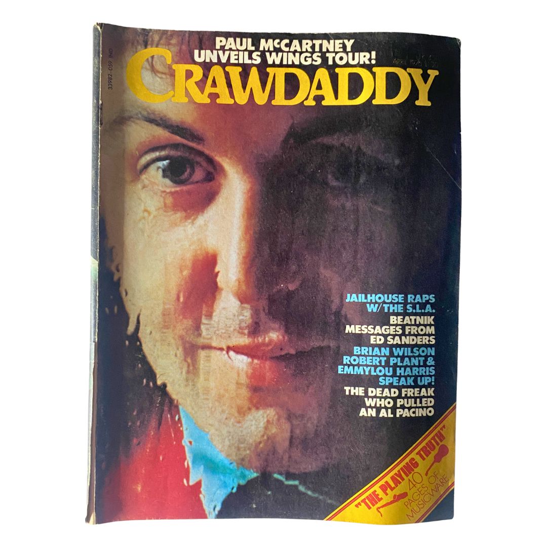 VTG Crawdaddy Magazine April 1976 Paul McCartney Unveils Wing Tour No Label