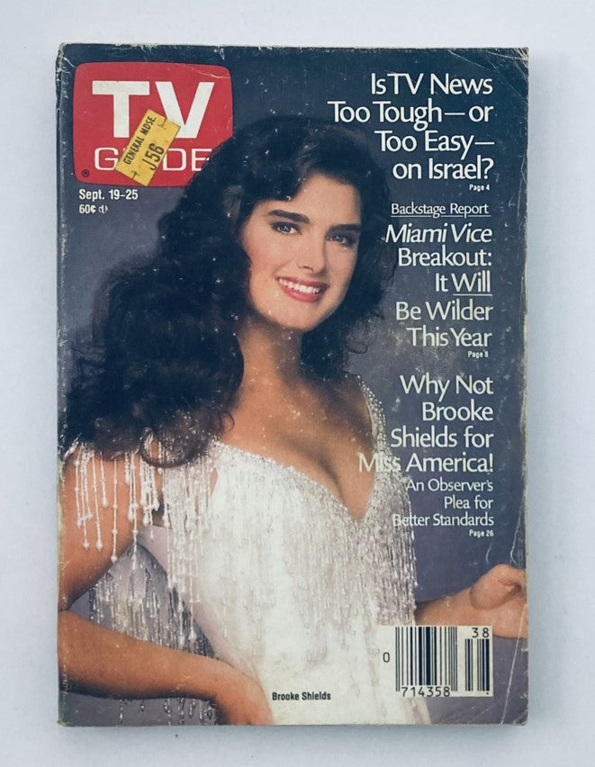 TV Guide Magazine September 19 1987 Brooke Shields Central PA Ed. No Label