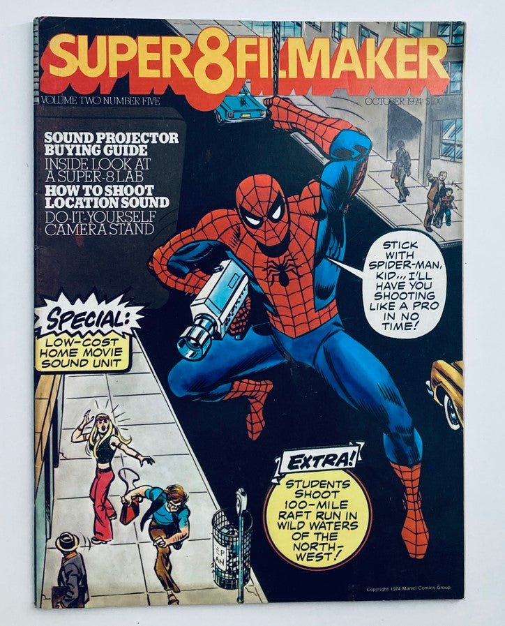 VTG Super-8 Filmaker Magazine September 1974 Marvel's Spider-Man No Label