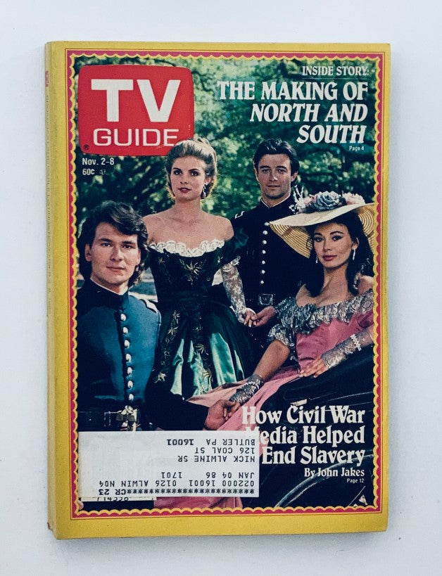 TV Guide Magazine November 2 1985 North and South Cast Pittsburgh Metro. Ed.