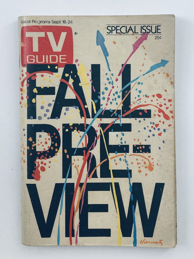 TV Guide Magazine September 18 1976 #1225 Fall Preview Eastern IL Ed. No Label