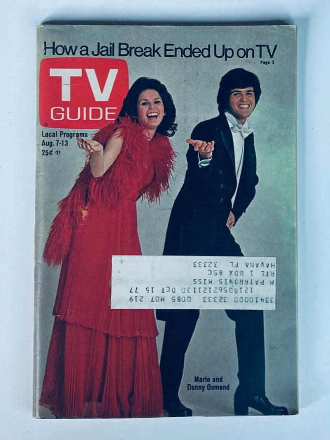 TV Guide Magazine Augusts 7 1976 #1219 Marie and Donny Osmond Northern-FL Ed.